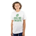thumbnail image 1 of Kiss Me I'm Cute Saint Patricks Day Women's Plus Size Graphic Tee Brisco Brands 2X, 1 of 3