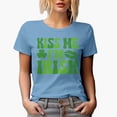 thumbnail image 1 of Kiss Me I'm Irish, Baby Blue T-Shirt, Small, 1 of 5
