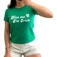 thumbnail image 1 of Kiss Me I'm Irish Baby Tee - Cute St Patricks Day Y2K Baby Tee, Irish St Pattys Day Top, 1 of 7