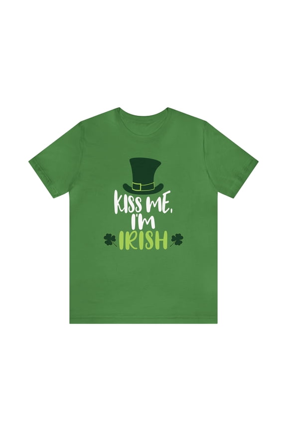 Kiss Me I'm Irish, Bella & Canvas, Cotton Short Sleeve T-Shirt, XS - 5XL