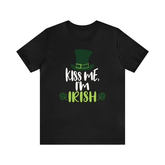 Kiss Me I'm Irish, Bella & Canvas, Cotton Short Sleeve T-Shirt, XS - 5XL