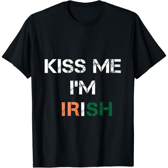 Kiss Me I'm Irish, Ireland Flag Colours T-Shirt