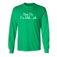 thumbnail image 1 of Kiss Me I'm Irish Ish Patricks Day Gift Sarcastic Humor Novelty Men's Long Sleeve Shirts, 1 of 3