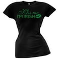 thumbnail image 1 of Kiss Me I'm Irish Juniors T-Shirt - Medium, 1 of 1