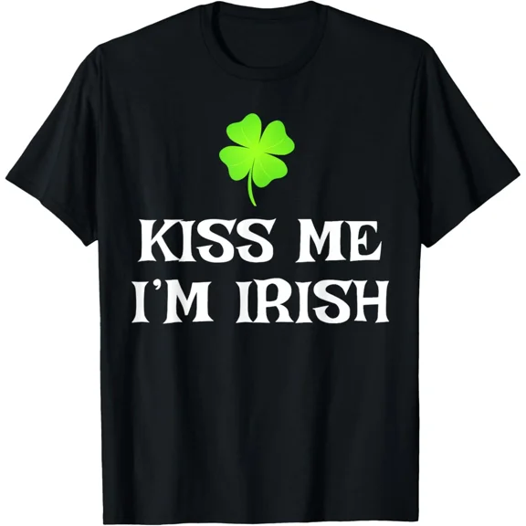 Kiss Me I'm Irish St. Patrick's Day Cool Culture Pride Gift New H41362 Unisex T-Shirt, Up to 5XL Available