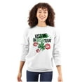 thumbnail image 1 of Kiss Me I'm Irish St Patrick's Day Women Crewneck Sweatshirt Brisco Brands S, 1 of 5