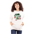 thumbnail image 1 of Kiss Me I'm Irish St Patrick's Day Women Plus Size Graphic Pullover Hoodie Brisco Brands 3X, 1 of 3