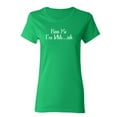 thumbnail image 1 of Kiss Me I'm Irish St Saint Patricks Day Gift Sarcastic Humor Novelty Funny Women's Casual Tees, 1 of 3