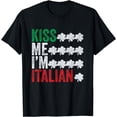 thumbnail image 1 of Kiss Me I'm Italian St Patrick's Day Women Men Funny T-Shirt, 1 of 3