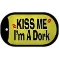 thumbnail image 1 of Kiss Me Im A Dork Novelty Metal Dog Tag Necklace Tag DT-13756 2" x 1" Dog Tag (DT), 1 of 1