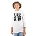 thumbnail image 1 of Kiss Me Im Irish Classic Saint Pattys Long Sleeve TShirt Men Women Brisco Brands S, 1 of 6
