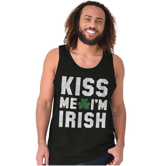 Kiss Me Im Irish Classic Saint Pattys Plus Size Graphic Tank Top Brisco Brands 3X