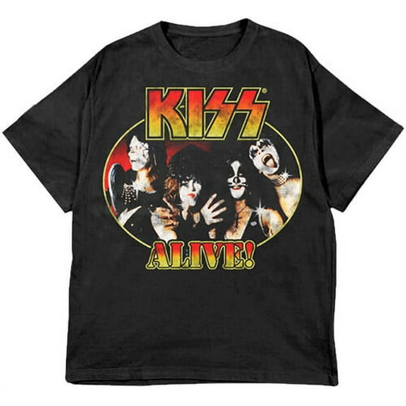 Kiss Men's Alive! Portrait Short Sleeve T Shirt