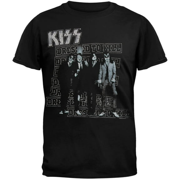 Kiss Men's Dressed To Kill Black Short Sleeve T Shirt