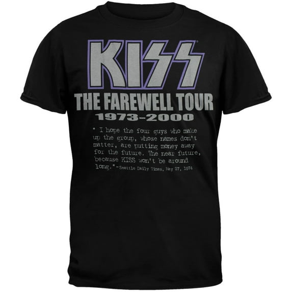 Kiss Men's Farewell Tour Short Sleeve T Shirt