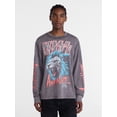 thumbnail image 1 of Kiss, Men's Mineral Wash Boxy Fit Graphic Long-sleeve Tee Shirt, Sizes XS-4XLT, 1 of 6