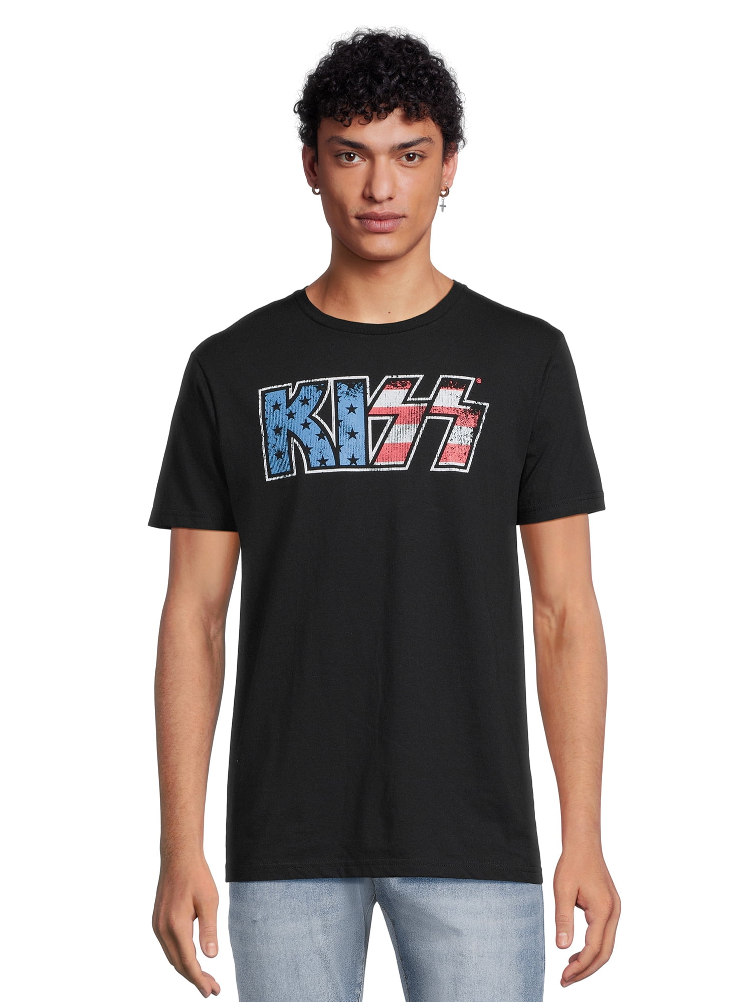 Kiss Men's and Big Men's American Rock Band Graphic Tee, Sizes S-3XL