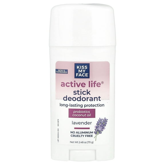 Kiss My Face Active Life Deodorant, Lavender 2.48 oz