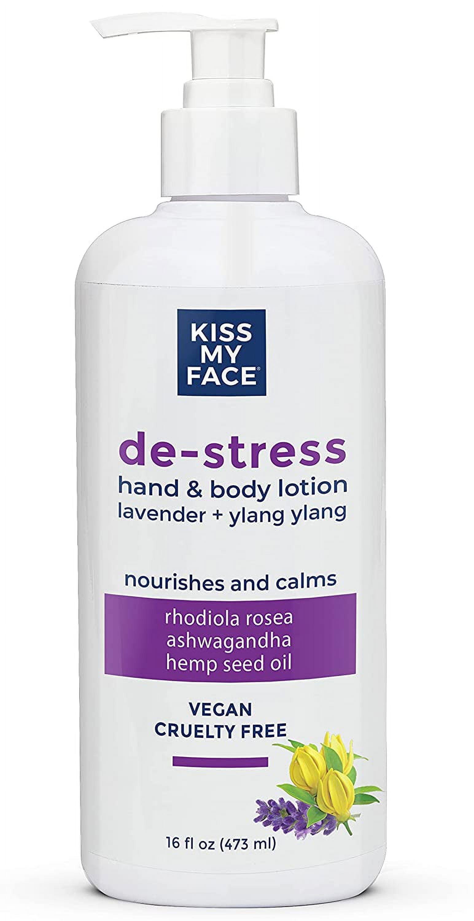 Kiss My Face DeStress Hand & Body Lotion Lavender + Ylang Ylang