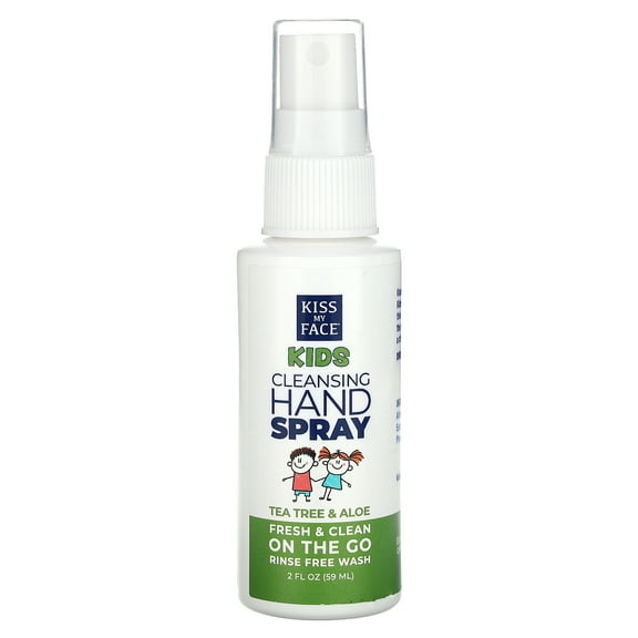 Kiss My Face Kids Cleansing Hand Spray, Tea Tree & Aloe, 2 fl oz (59 ml)