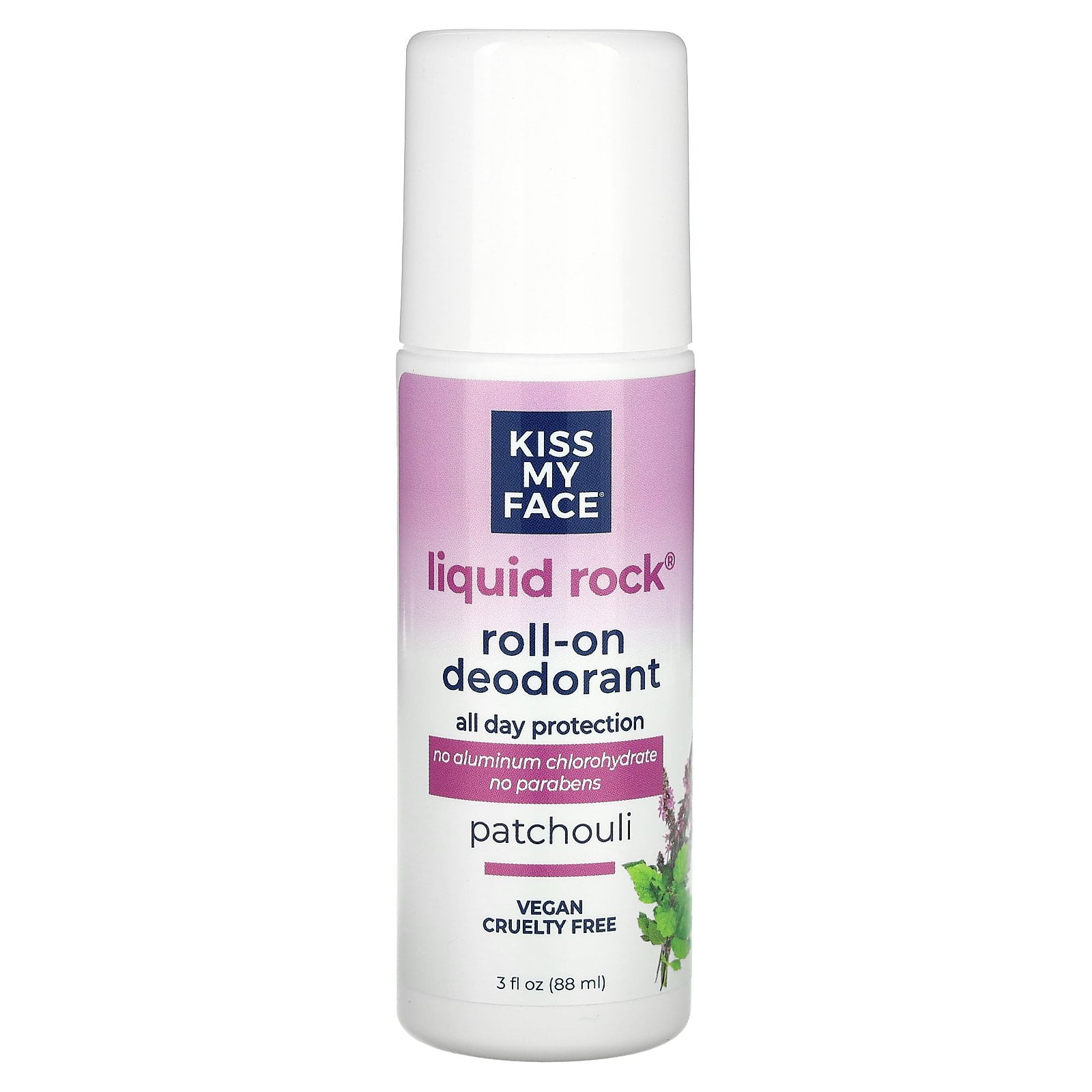 Kiss My Face Liquid Rock Roll On Deodorant - Patchouli, 3 Oz