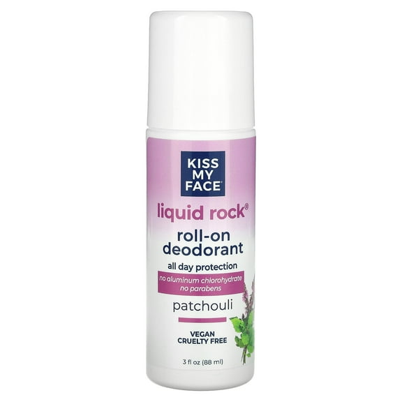 Kiss My Face Liquid Rock Roll On Deodorant - Patchouli, 3 Oz