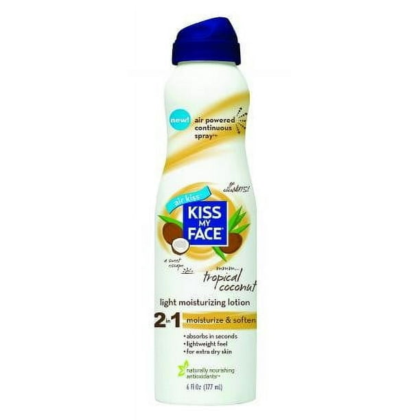 Kiss My Face Lotion Light Moisturizing 2 in 1 Lotion Spray, Lavender