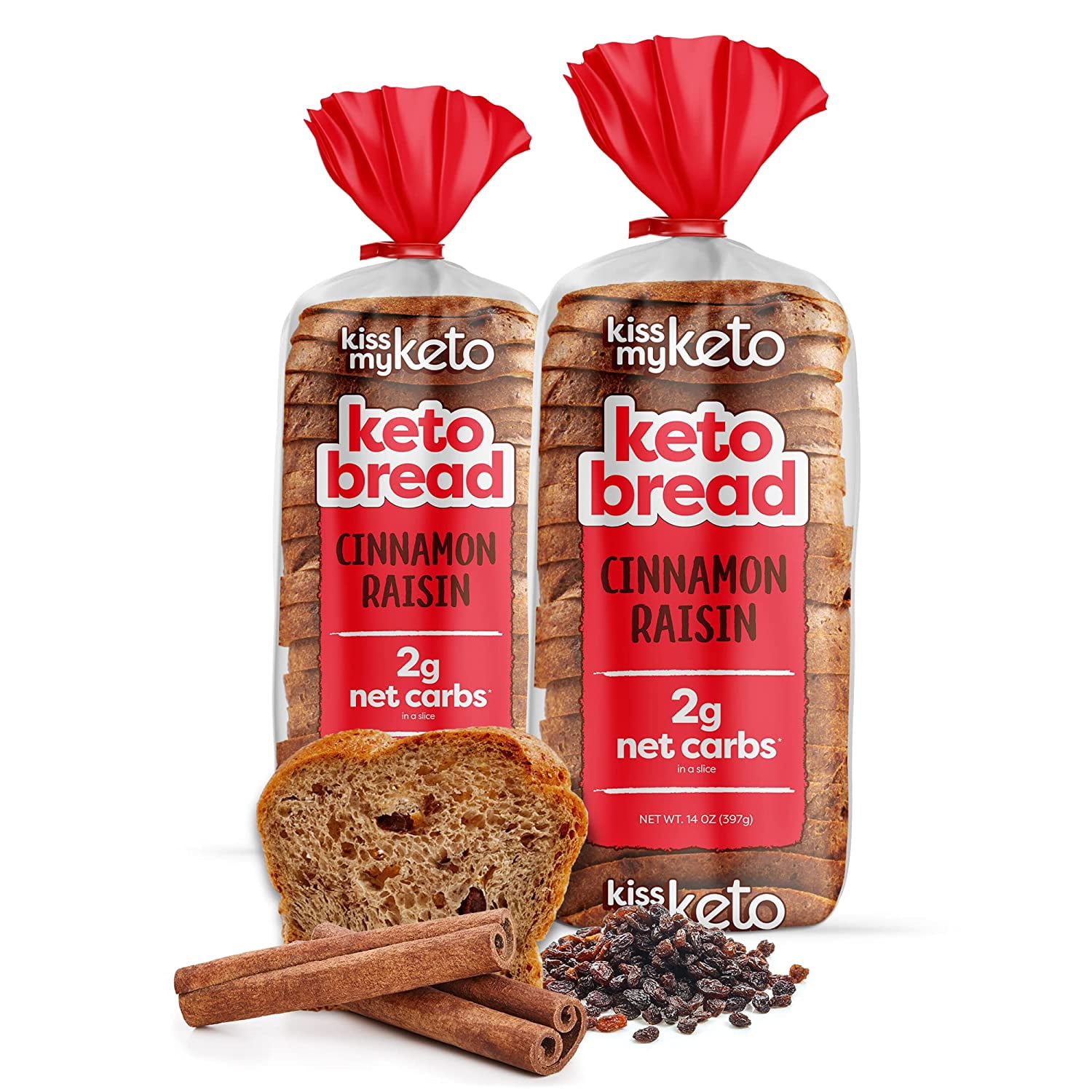 Kiss My Keto Bread Zero Carb Wheat Bread Loaf, Low Calorie