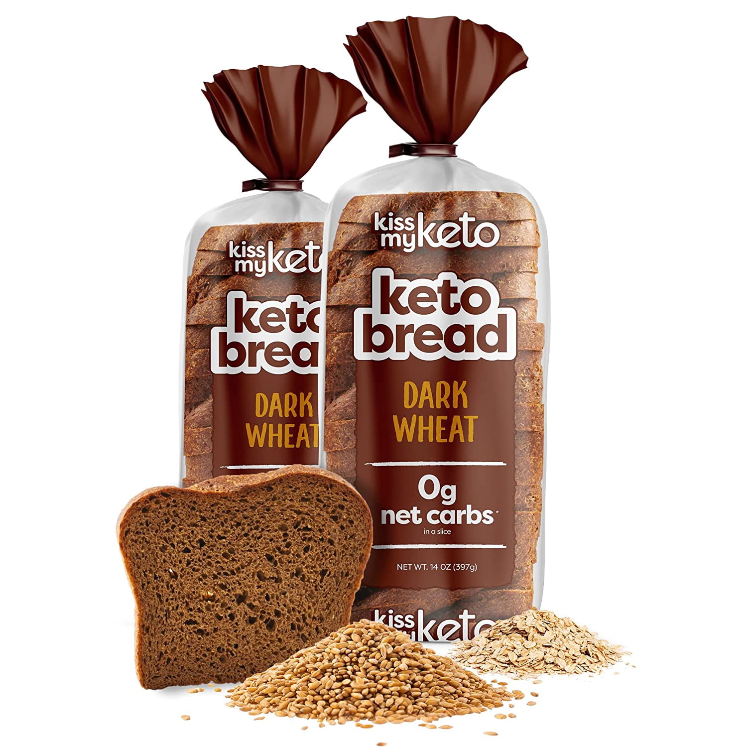 Kiss My Keto Bread Zero Carb (0g-Net) – Wheat Bread Loaf, Low Calorie ...