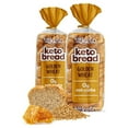 thumbnail image 1 of Kiss My Keto Bread Zero Carb (0g-Net) – Wheat Bread Loaf, Low Calorie Bread – Sugar Free Bread & High Protein Bread – Thin Sliced Bread, Sandwich Bread Whole Wheat (Golden Wheat, 2-pack), 1 of 7