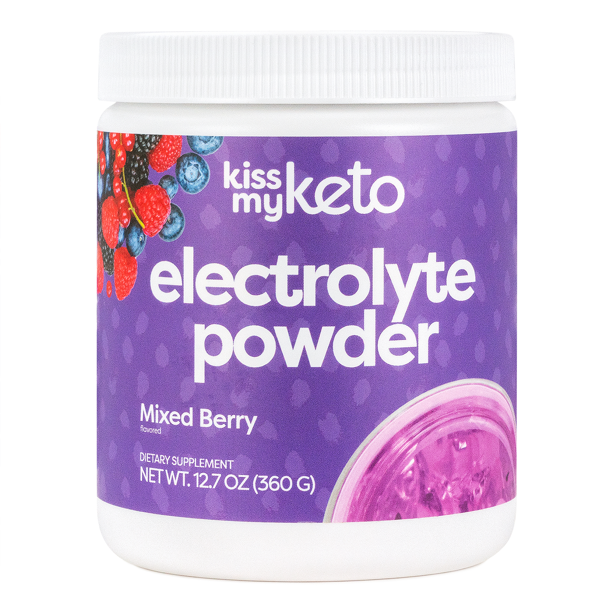 Kiss My Keto Electrolyte Powder - Mixed Berry 12.7 oz Pwdr - image 1 of 7