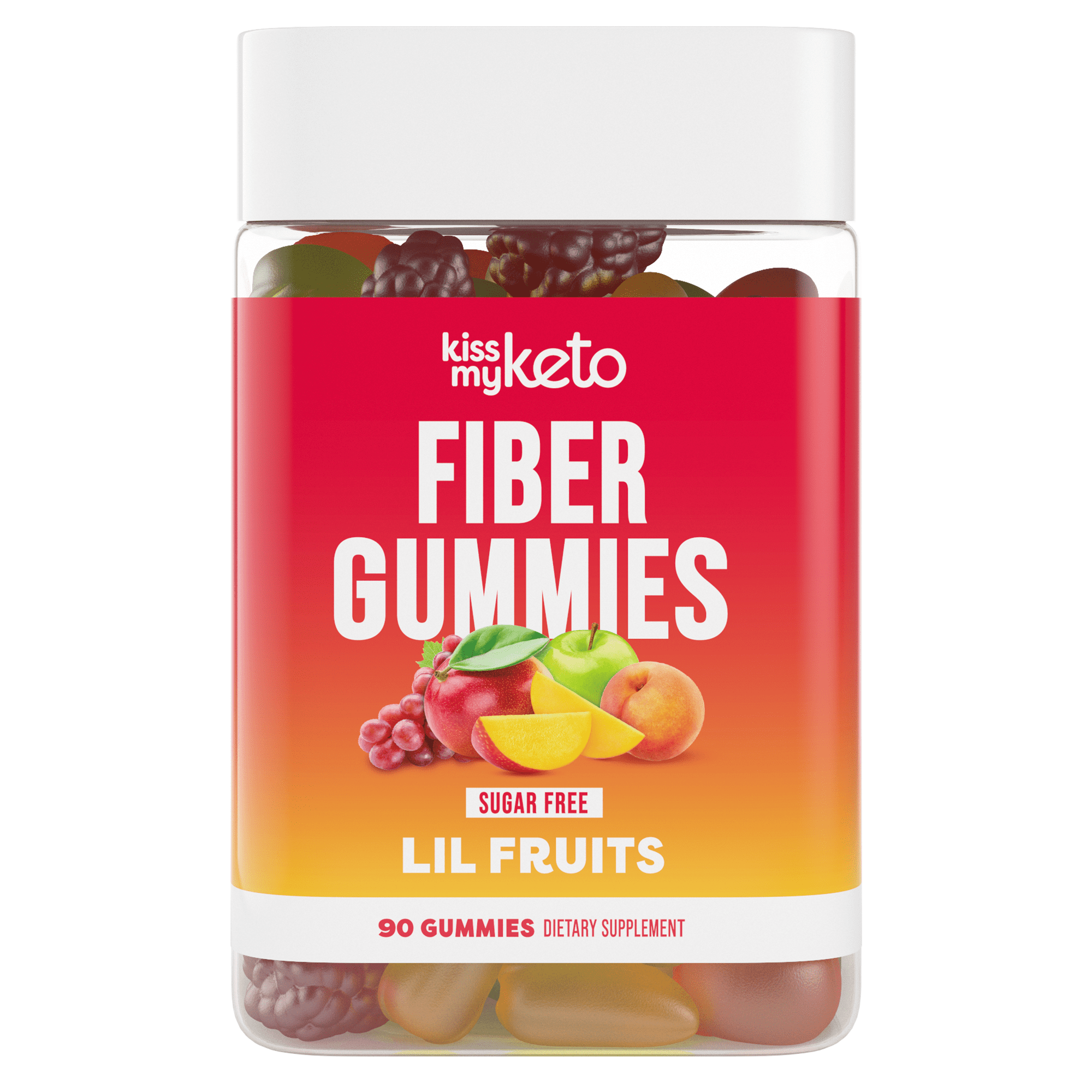 Kiss My Keto Fiber Gummies for Adults Sugar Free Delicious Berry