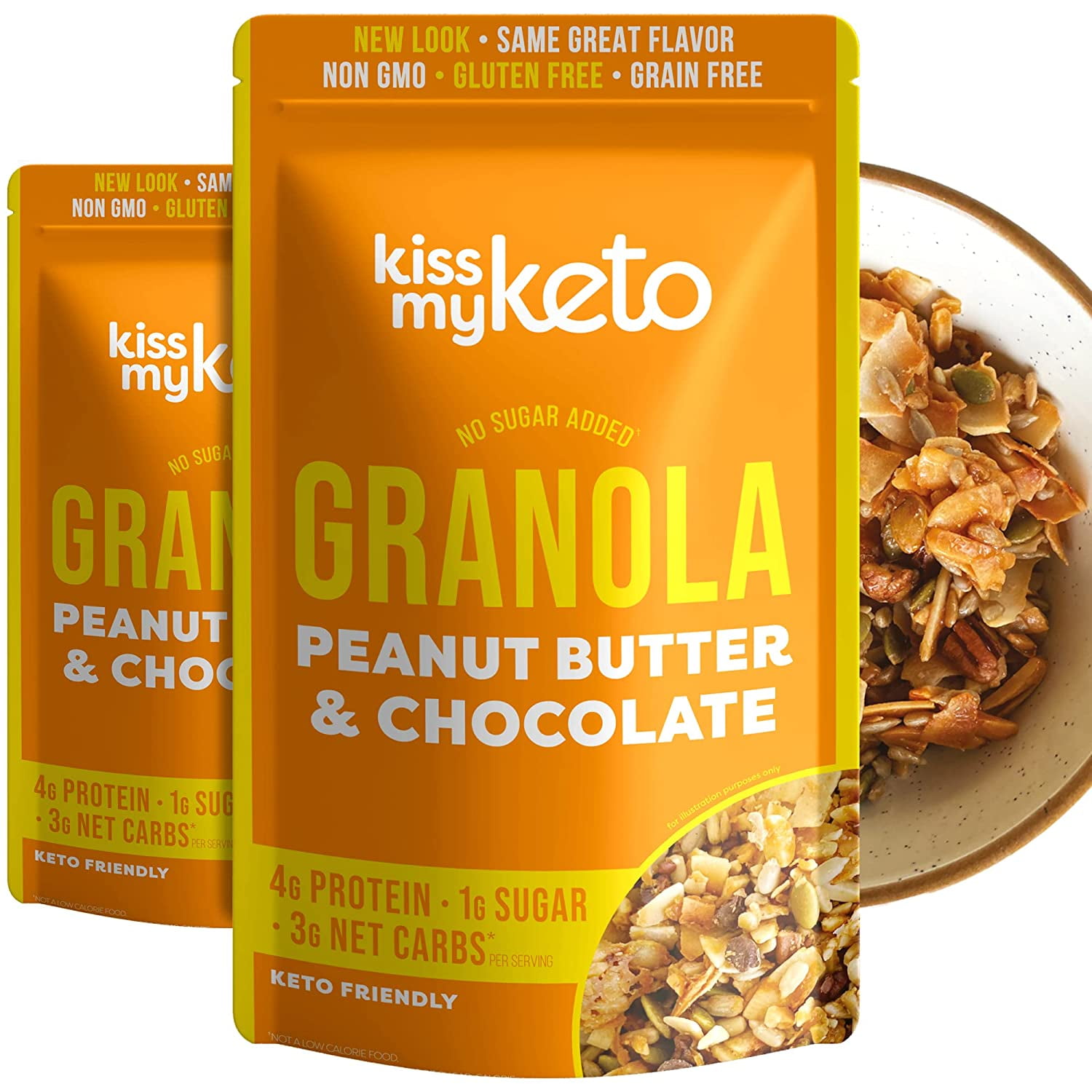 Kiss My Keto Granola Cereal – Peanut Butter Chocolate Keto Granola Low ...