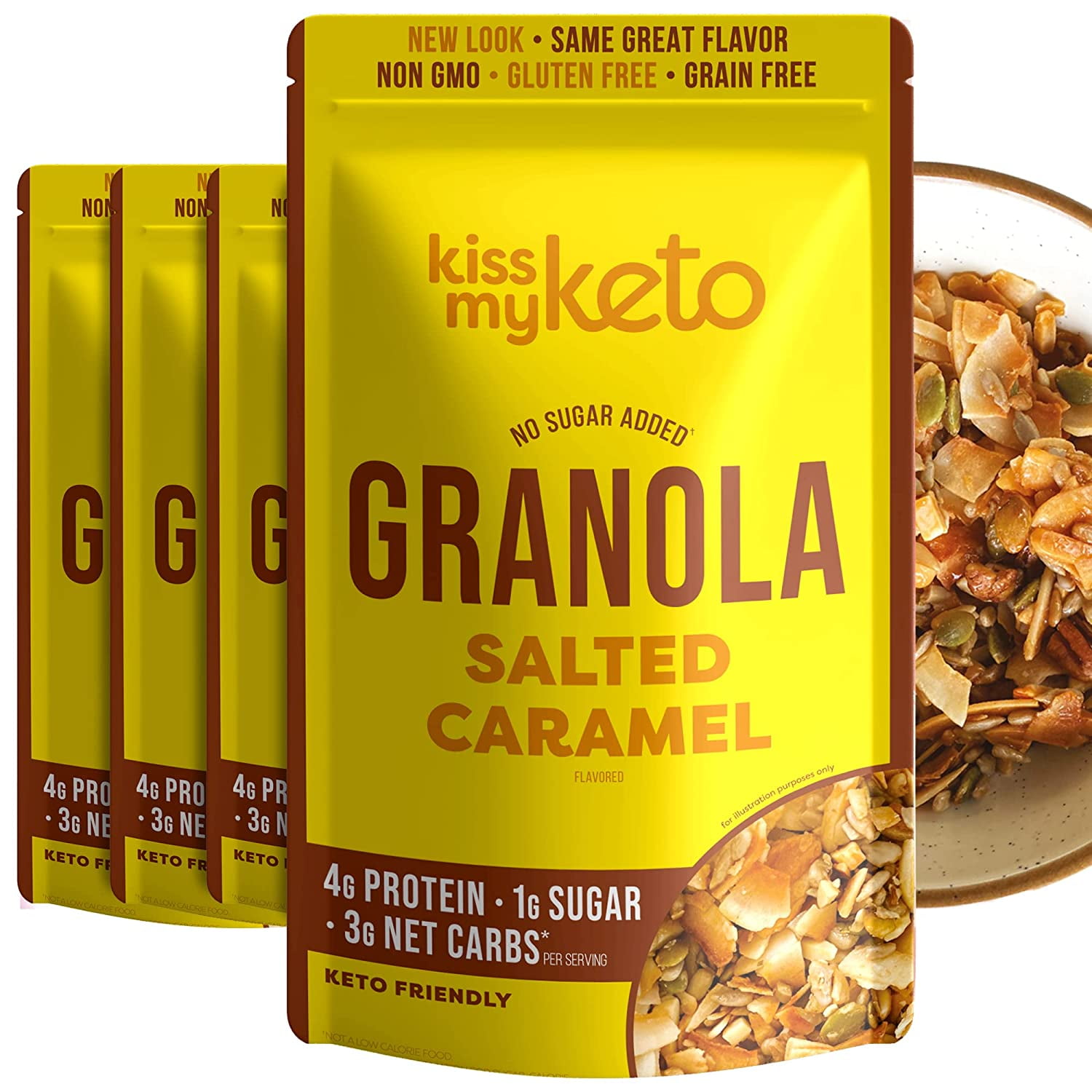 Kiss My Keto Granola Cereal – Salted Caramel Keto Granola Low Carb ...