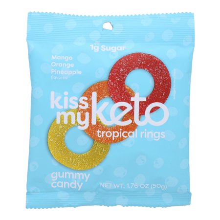 Kiss My Keto Keto Gummy Tropical Rings - 6 Count, 1.76 oz