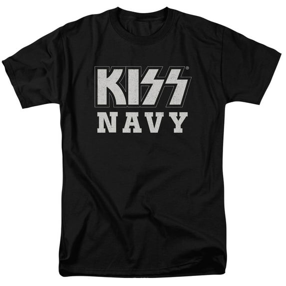 Kiss Navy Block S/S Adult 18/1 T-Shirt Black