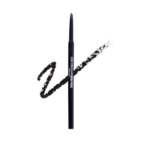 Kiss New York Professional Brow Pencil with Spoolie Brush, Ultra-Fine Precision Point Eyebrow Pencil, Dual-Sided Precise, Slim Definer, Fills Brows, Long-Lasting (Granite)