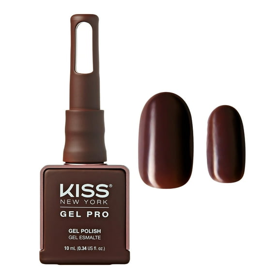 Kiss New York Gel Nail Polish Soak Off UV LED Gel Polish 10mL Nail Art Salon Manicure DIY HEMA FREE, TPO FREE, Made in USA (Cocoa Powder)
