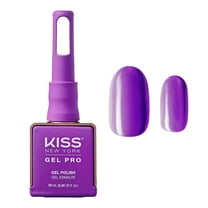 Kiss New York Gel Nail Polish Summer Collection Soak Off UV LED Gel Polish 10mL Nail Art Salon Manicure DIY HEMA FREE, TPO FREE, Made in USA (Purple Rain)