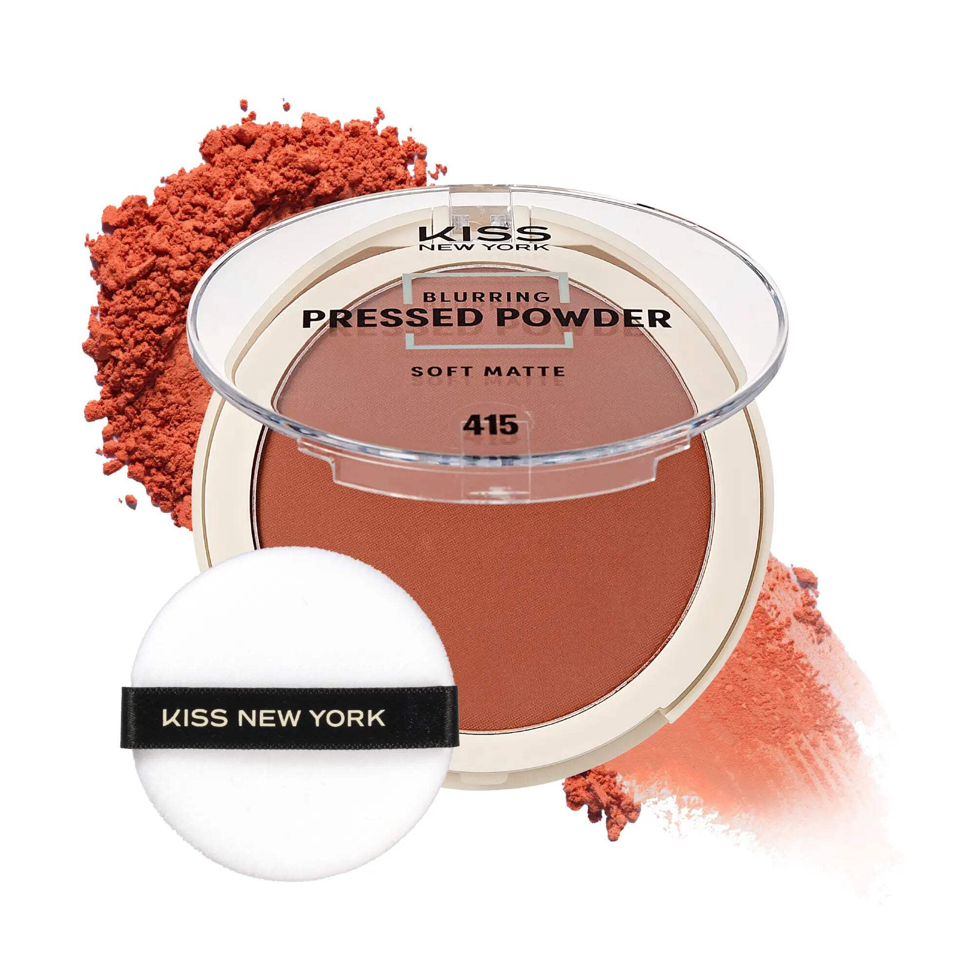 Kiss New York Soft Matte Pressed Powder (Mocha 0.28 Oz), Blurring ...