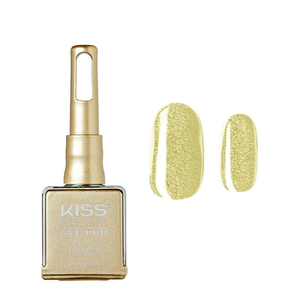 KISS NEW YORK Gel Nail Polish Soak Off UV LED Gel Polish 10mL Nail Art Salon Manicure DIY HEMA FREE, TPO FREE (Gold Rush)