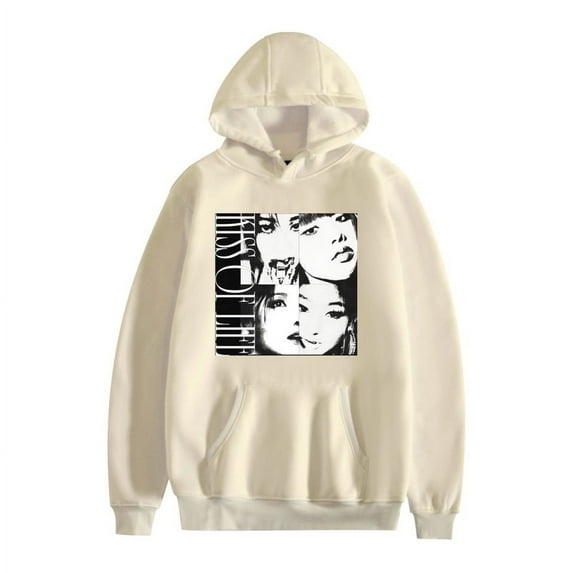 Kiss Of Life Born To Be XX Album Merch Unisex Oversized Fleece Hoodie - Kpop Graphic Print Long Sleeve Casual Streetwear Sweatshirt