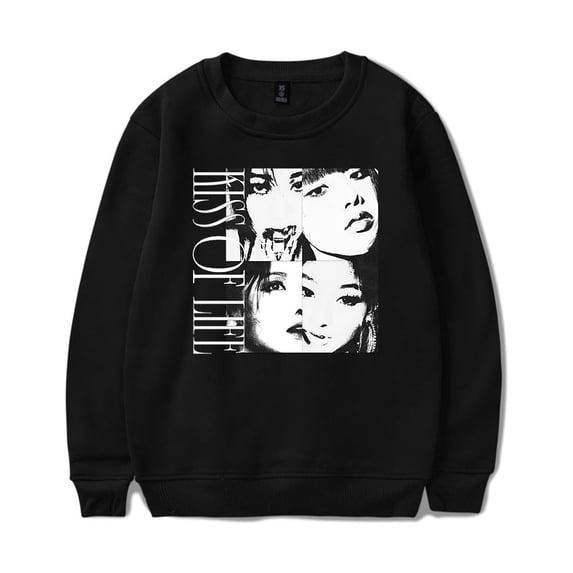 Kiss Of Life Merch Born To Be XX Album Sweatshirt Crewneck Kpop Muisc Men Women Long Sleeve Hoodie Streetwear Pullover Top