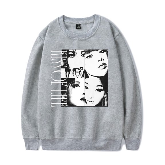 Kiss Of Life Merch Born To Be XX Album Sweatshirt Crewneck Kpop Muisc Men Women Long Sleeve Hoodie Streetwear Pullover Top