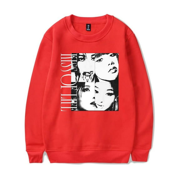 Kiss Of Life Merch Born To Be XX Album Sweatshirt Crewneck Kpop Muisc Men Women Long Sleeve Hoodie Streetwear Pullover Top