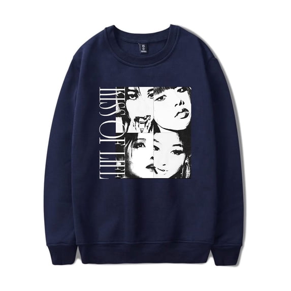 Kiss Of Life Merch Born To Be XX Album Sweatshirt Crewneck Kpop Muisc Men Women Long Sleeve Hoodie Streetwear Pullover Top