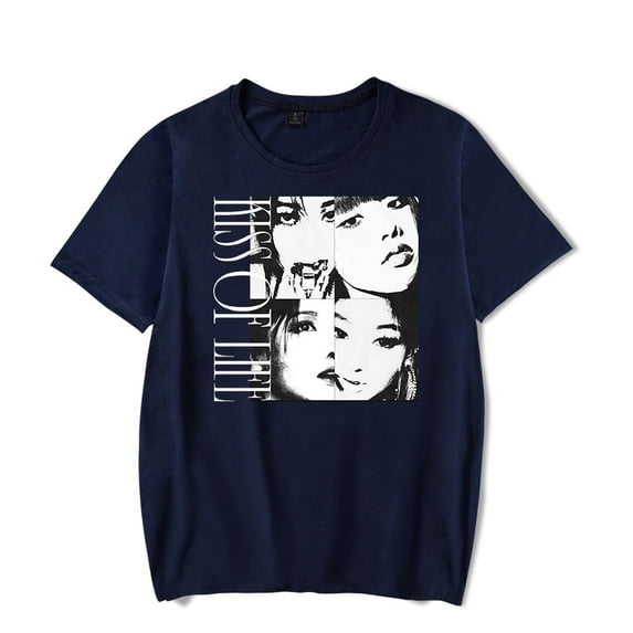 Kiss Of Life Merch Born To Be XX Album T-shirt t shirt Kpop Music Men Women Short Sleeve Tee Summer Crewneck Streetwear Top