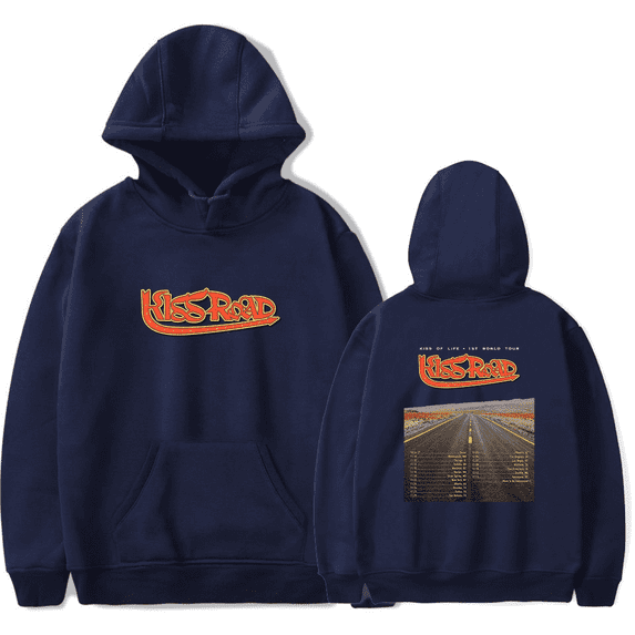 Kiss Of Life Merch Kiss Road 1st World Tour Hoodies Kpop Music Hooded Men Women Long Sleeve Sweatshirt Streetwear Pullover Top