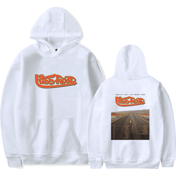 Kiss Of Life Merch Kiss Road 1st World Tour Hoodies Kpop Music Hooded Men Women Long Sleeve Sweatshirt Streetwear Pullover Top