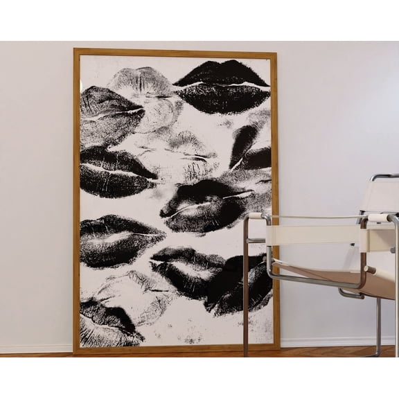 Kiss Poster, 70S Poster, Black Wall Art, Trendy Wall Art, Hippie Print, Vintage Poster, Psychedelic Room Decor, Retro Print, Trippy Wall Art Wall Art, Modern Wall Decor, 8x12 UNFRAMED